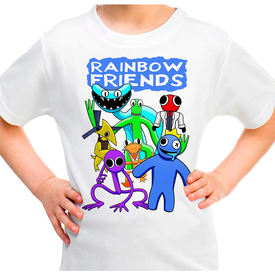 2022 Novo Jogo Roblox Rainbow Friend Rainbow Friend Clothing Roupa Infantil  Short Sleeve Suit