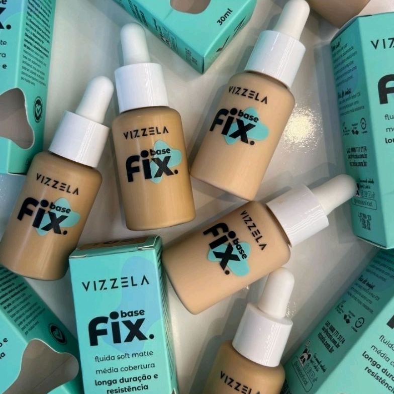 Base Liquida Fix Vizzela 30ml - Todas as Cores