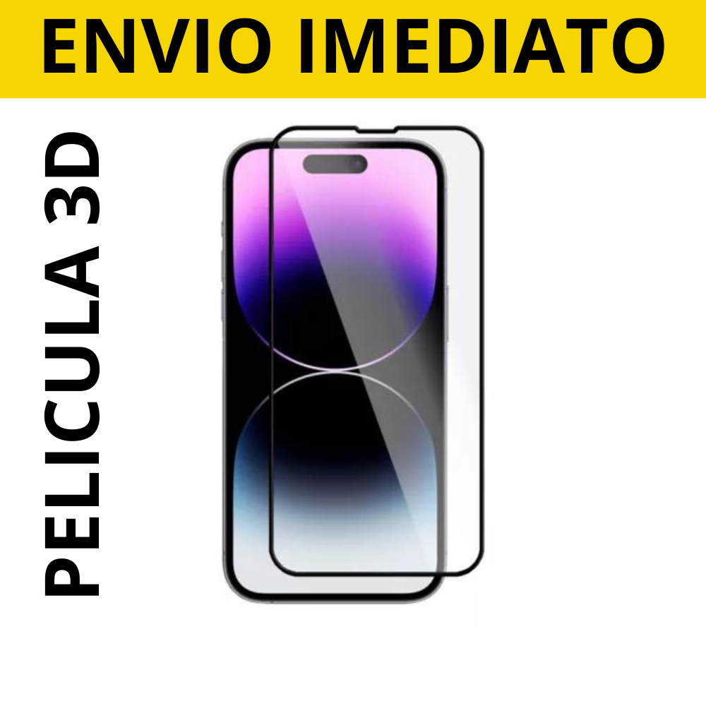 Pelicula para iPhone 3D Premium Top 7 8 SE XR 11 12 13 14 15 PLUS PRO PRO MAX