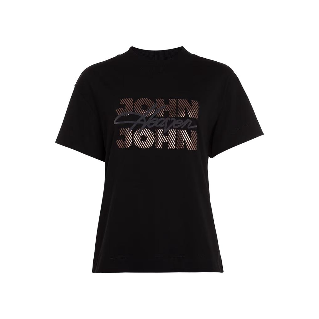 Camiseta John John Reta Estampada Preta - Compre Agora