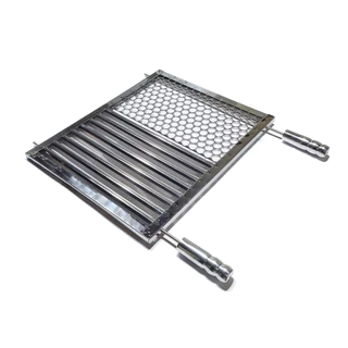 Grelha Parrila Moeda Inox Uruguaia Para Churrasco Reforçada