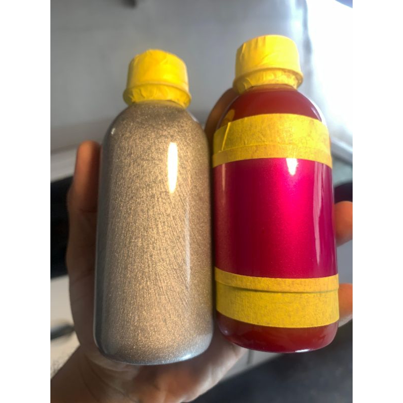Tinta automotiva poliéster candy rosa 225ml kit