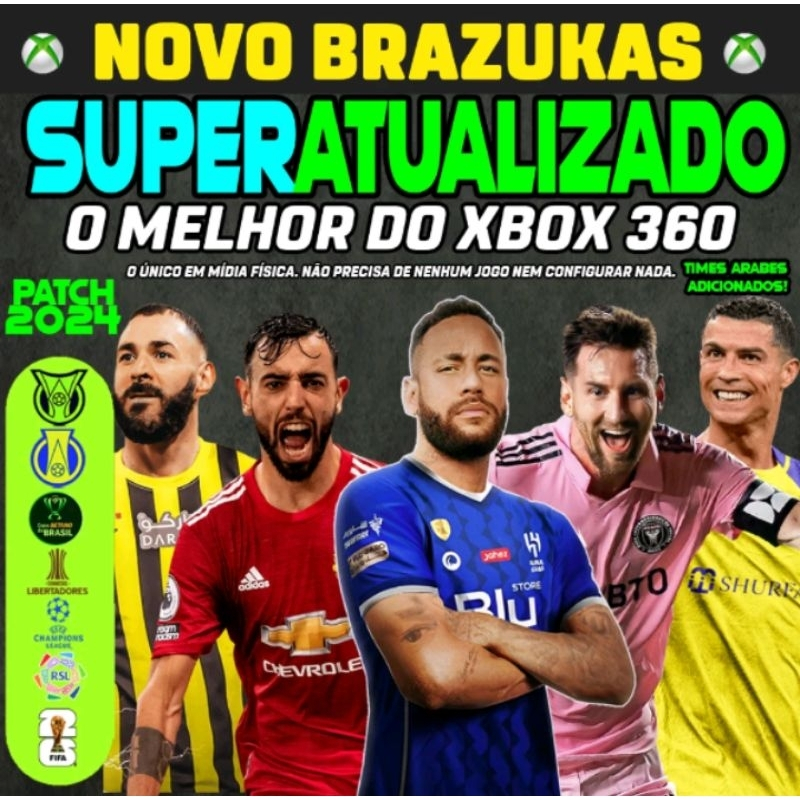 CHEGOU O NOVO EFOOTBALL 2024 XBOX 360 - MAIS ATUALIZADO DO BRASIL 