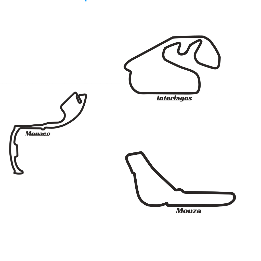 Quadrinhos pistas Corrida - Kit com 3 circuitos