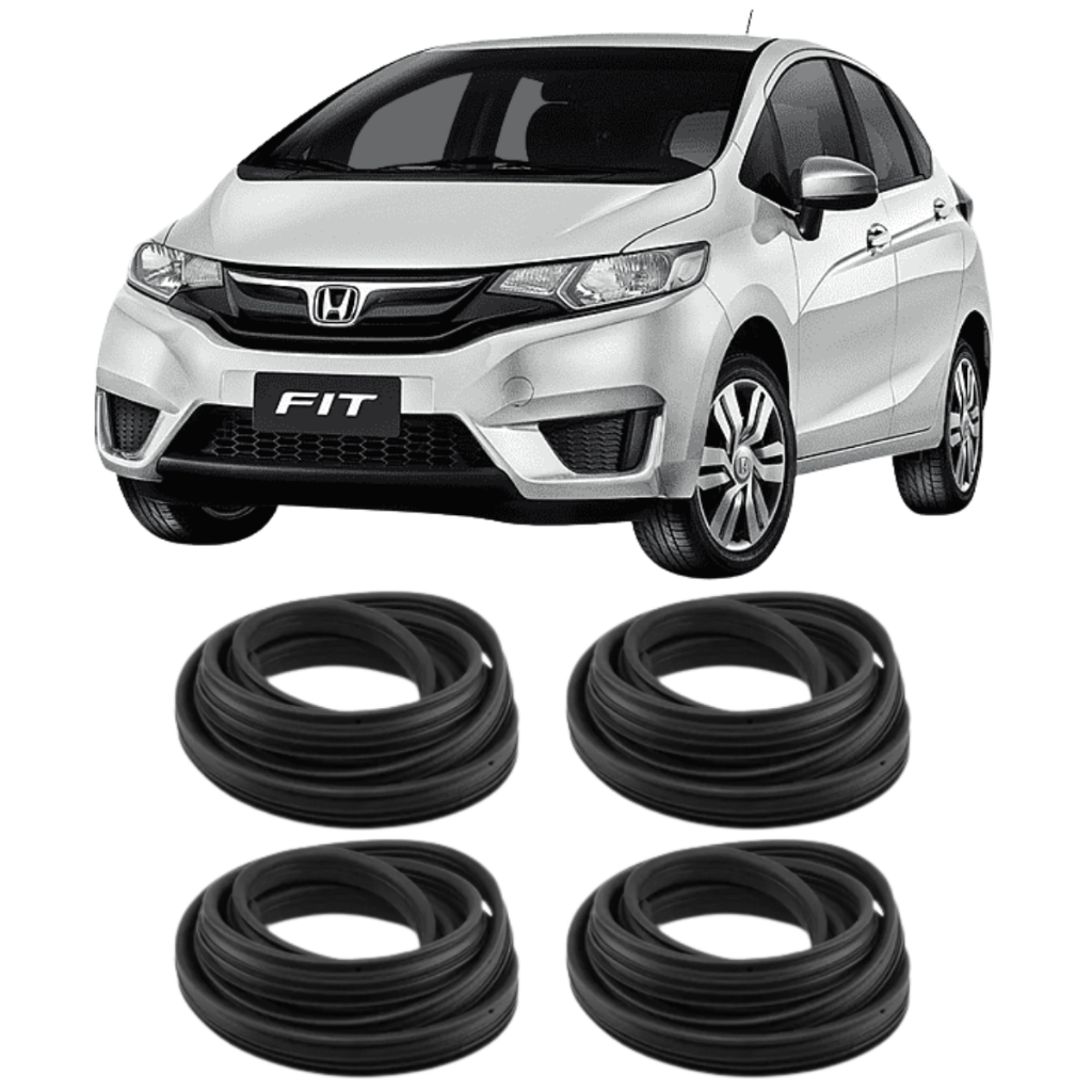 Kit 4 Borrachas De Porta Tipo Original Honda Fit 2009 2010 2011 2012 ...