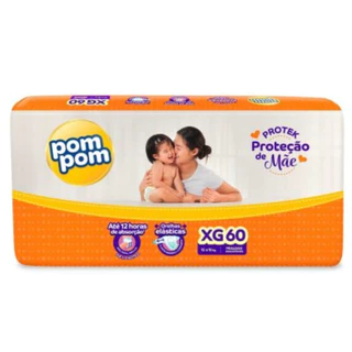 Fralda Pom Pom Derma Protek Proteção De Mãe (XG12a15 KG) XG-60 Tiras em Oferta na Shopee