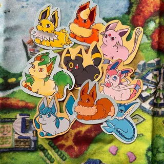 Adesivos Pokémon Eevee Evolução artesanal autoral | NOVO!