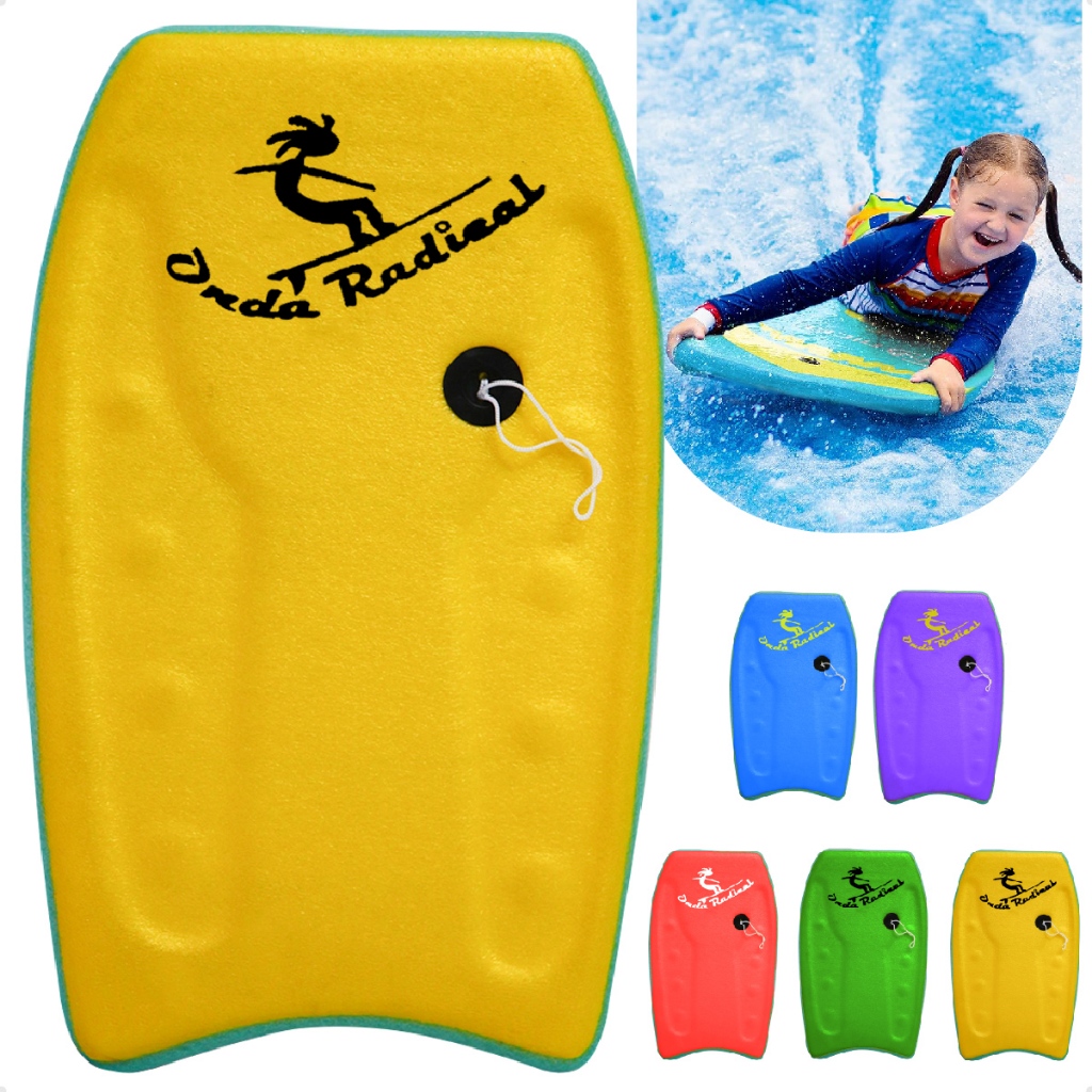Prancha Surf BodyBoard 60cm Onda Radical Com Leash Infantil Juvenil