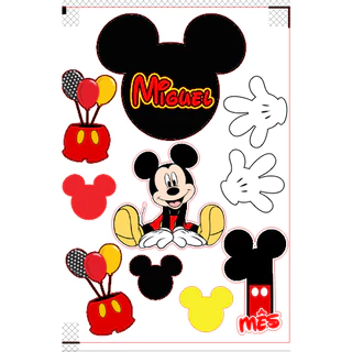 topo de bolo MICKEY topo de bolo personalizado com nome e idade