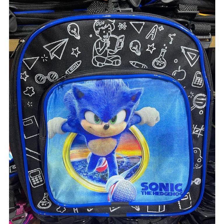 Mochila Escolar Infantil Meninos Super Sonic o Ouriço Azul e Seus