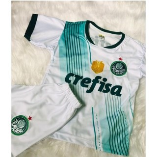 Conjunto Infantil Palmeiras Kit Camisa de Time Conjunto Camisa de Futebol