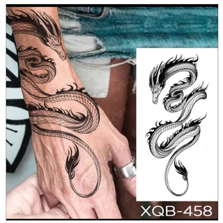 KIT Tattoo Fake “SERIE DRAGÃO” a Prova D'água Unisex Realistas 3D Festa Social Verão Praia Masculino Feminina Realismo Falsa Mão
