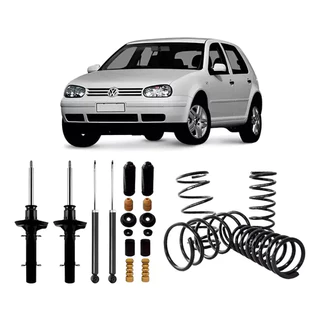 04 AMORTECEDORES + 04 MOLAS GOLF SAPÃO / BORA / NEW BEETLE / AUDI A3
