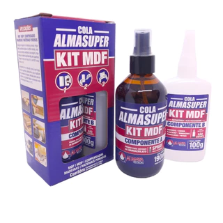 Kit MDF Cola Instantânea 100g Almasuper + Primer Acelerador 190ml