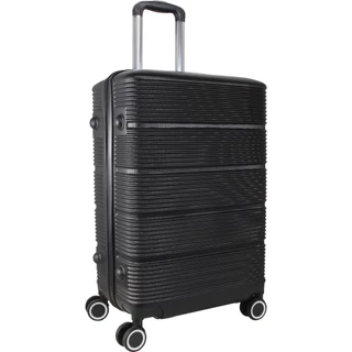 Mala Para Viagem Com Segredo M/23kg P/10kg Top Bordo Rodinhas 360 De Mão Abs Anac Preta E Bege