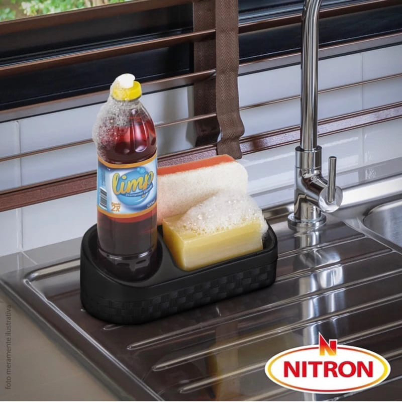 Porta Detergente Rattan Com Base Nitron