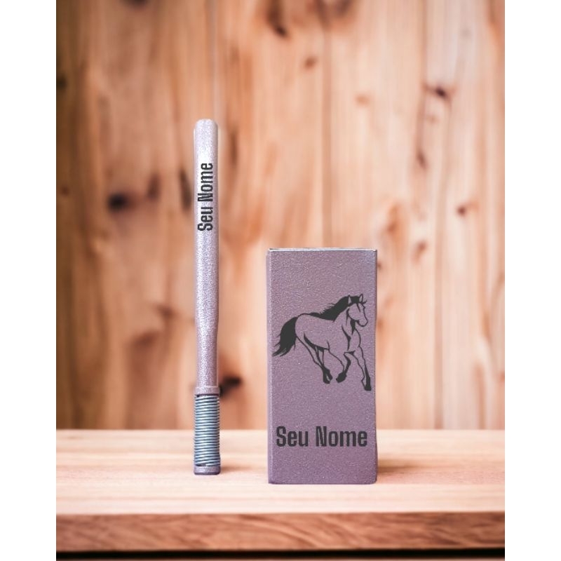 Kit Copo Quadrado + Bomba Mola com escova