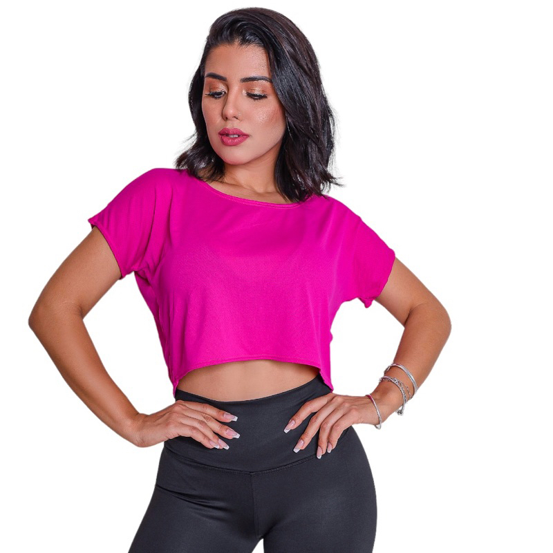 Cropped Fitness Furadinho Academia Dry Fit Blusa Feminina Promoção
