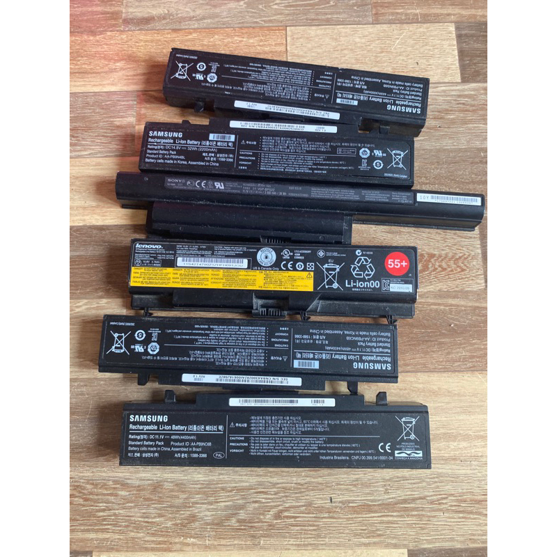 lote 10 bateria de notebook sucata para retirada de celulas litio