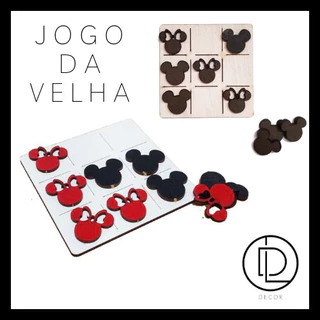 Kit 20 Tabuleiros Mickey Minnie Jogo da Velha 10cm / Tabuleiro em MDF para Lembrancinhas de Festa em Oferta na Shopee