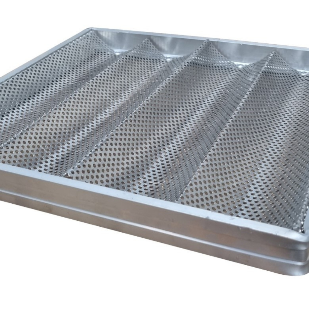 Assadeira Pão Francês Canaletada 4 Ondas 35x35 Forno Convencional Alumínio