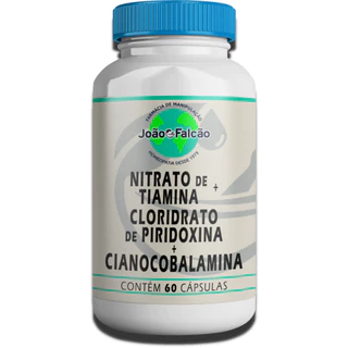Nitrato de Tiamina 100Mg + Cloridrato de Piridoxina 100Mg + Cianocobalamina 5.000Mcg - 60 Cápsulas