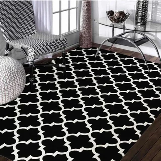Tapete Jacquard Antiderrapante 4,00m x 2,00m Geométrico para Sala, Quarto e Escritório