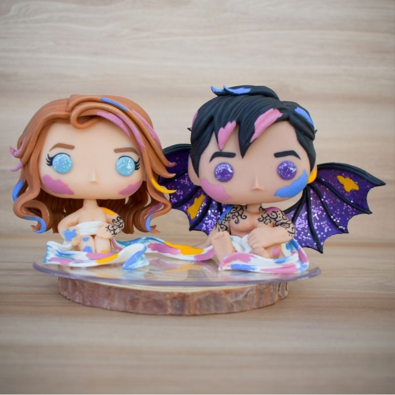 Funko pop personalizado Feyre e Rhysand capítulo 55 acotar