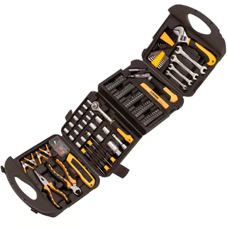 Kit Jogo De Ferramentas Completa Com 117Pçs EDA 8SH Ideal Para Uso Profissional