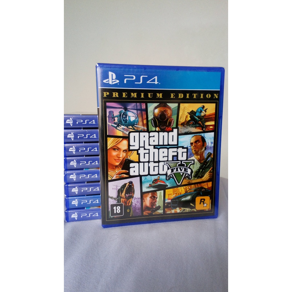 Jogo Gta 5 Grand Theft Auto V Premium Edition Ps4 Mídia Física em