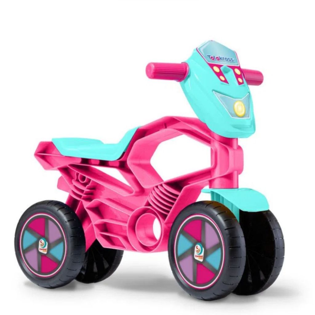 Motoca Triciclo Menina - Suporta Até 25kg - Certficado Inmetro - Com Apoio  Para Os Pés, Protetor, Haste De Empurrar e Pedal - Destacáveis Para Todas