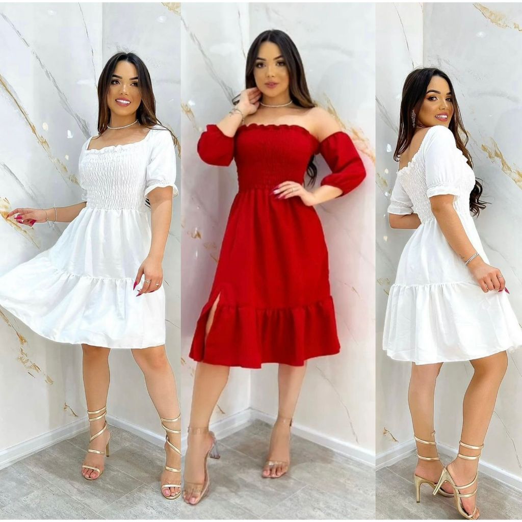 Vestido de prenda hot sale vermelho e branco