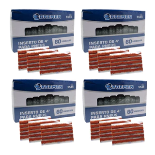 Kit Refil Remendo com 4 Caixas Para Pneu Sem Câmara Macarrão 240 Unidades Bremen em Oferta na Shopee