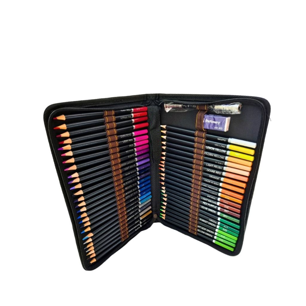 Kit De Estojo 51Pçs Lápis colorido Profissional Pintura Arte