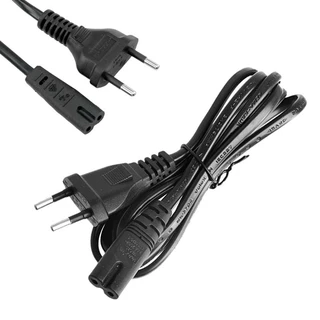 Cabo De Força Energia Tipo 8 Bipolar Para Fonte de Notebook Impressoras Rádio Playstation 2/3/4/5