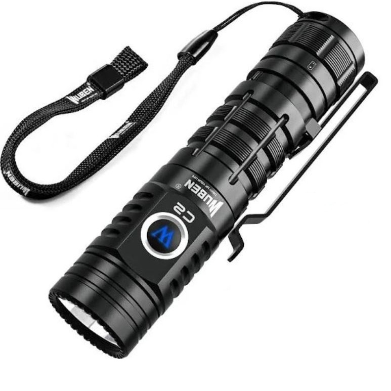 Lanterna Tática Wuben C2 2000 Lumens Reais Powerbank Edc