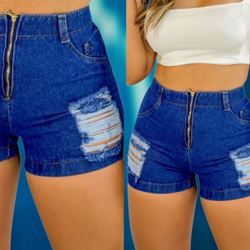 Short de jeans  Short para mujer con destroyed B-1205 - Jeans de