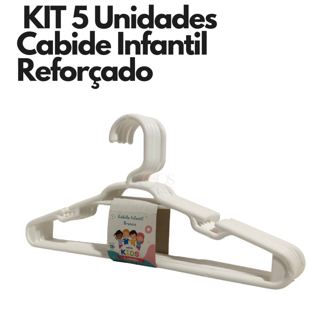 Cabides Bebe Infantil Colorido Reforçado Kit 50 Unid