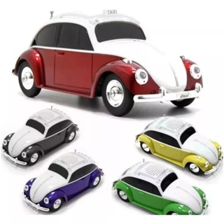 Caixa de Som Formato de Fusca Bluetooth com Rádio FM Entrada USB Cartão SD P2 Sem Fio Recarregável Kapbom WS-1958