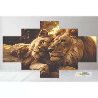 Quadros Decorativos Mdf Leão De Juda Sala Quarto Cozinha Escritorio