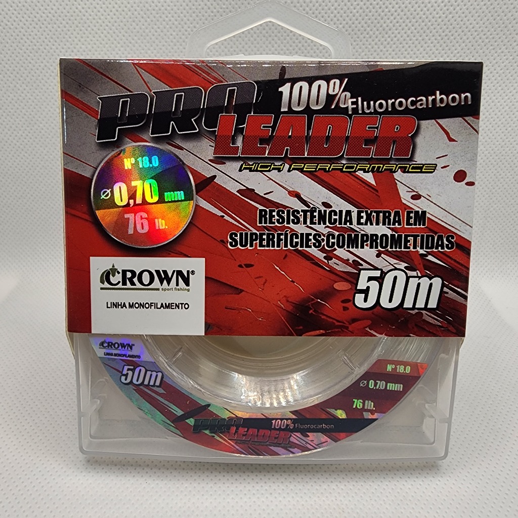 Linha Fluocarbon LEADER 5 metros - Lider Crown