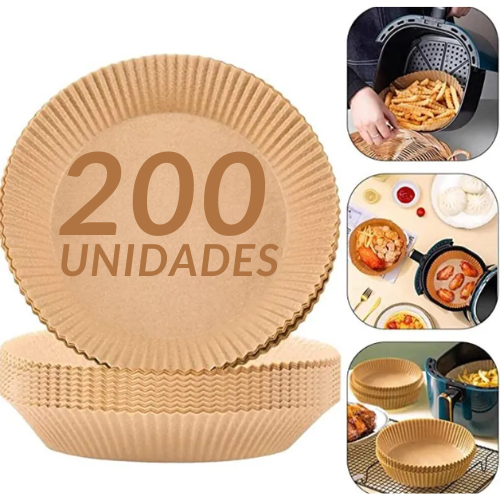 Kit Forma De Papel Para Air Fryer 200 Unidades