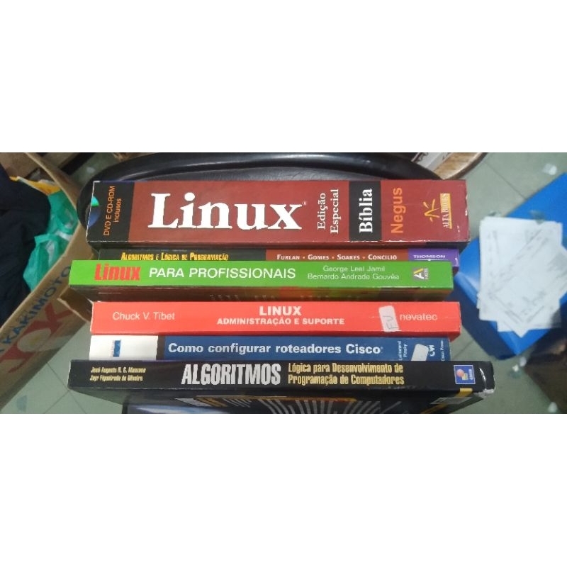 lote livros Linux lógica de programação informática | Shopee Brasil