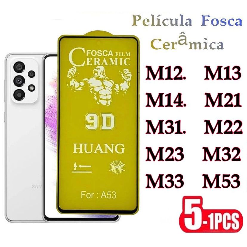 Película Fosca Cerâmica Flexível 9D Hidrogel Samsung M12 M13 M14 M21 M22 M23 M31 M32 M33 M53