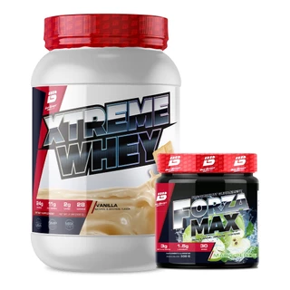 Kit Whey Protein Xtreme 900g + Pré-Treino Termogênico Forza Max 300g - Bio Sport USA em Oferta na Shopee