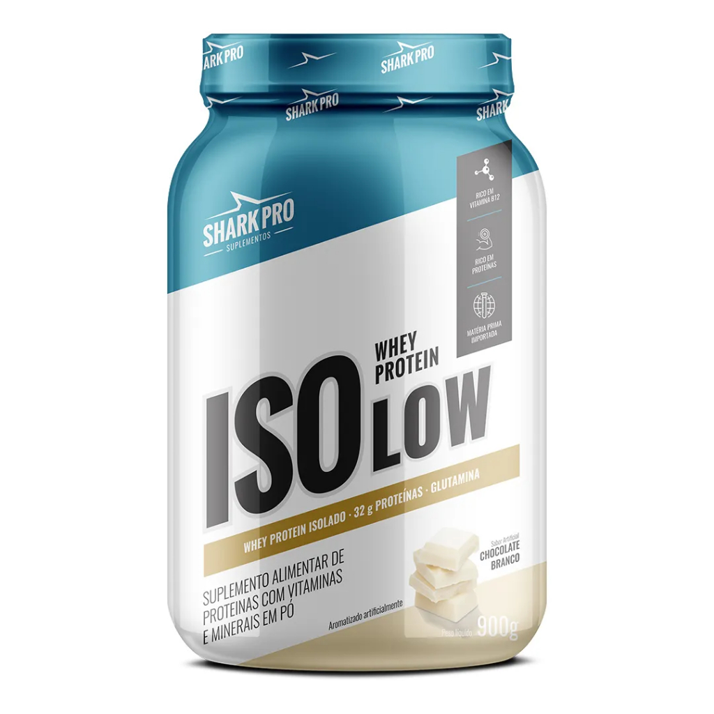 Iso Low Whey Protein Chocolate Branco 900g – Shark Pro