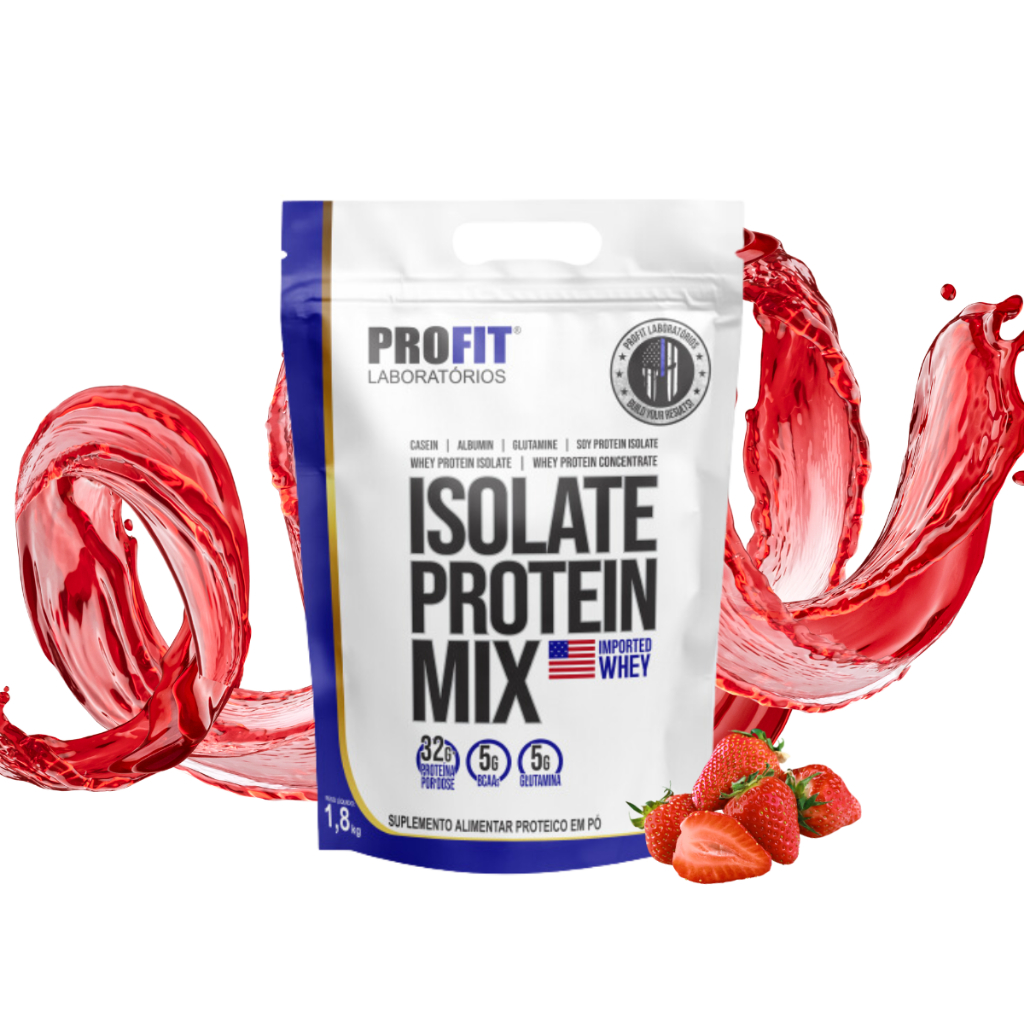 Profit Laboratórios Whey Isolate Protein Mix 1.8kg Sabor Morango