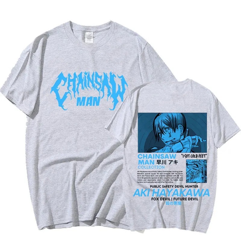 Camiseta Básica Unissex Chainsaw Man Hayakawa Aki Fox Devil