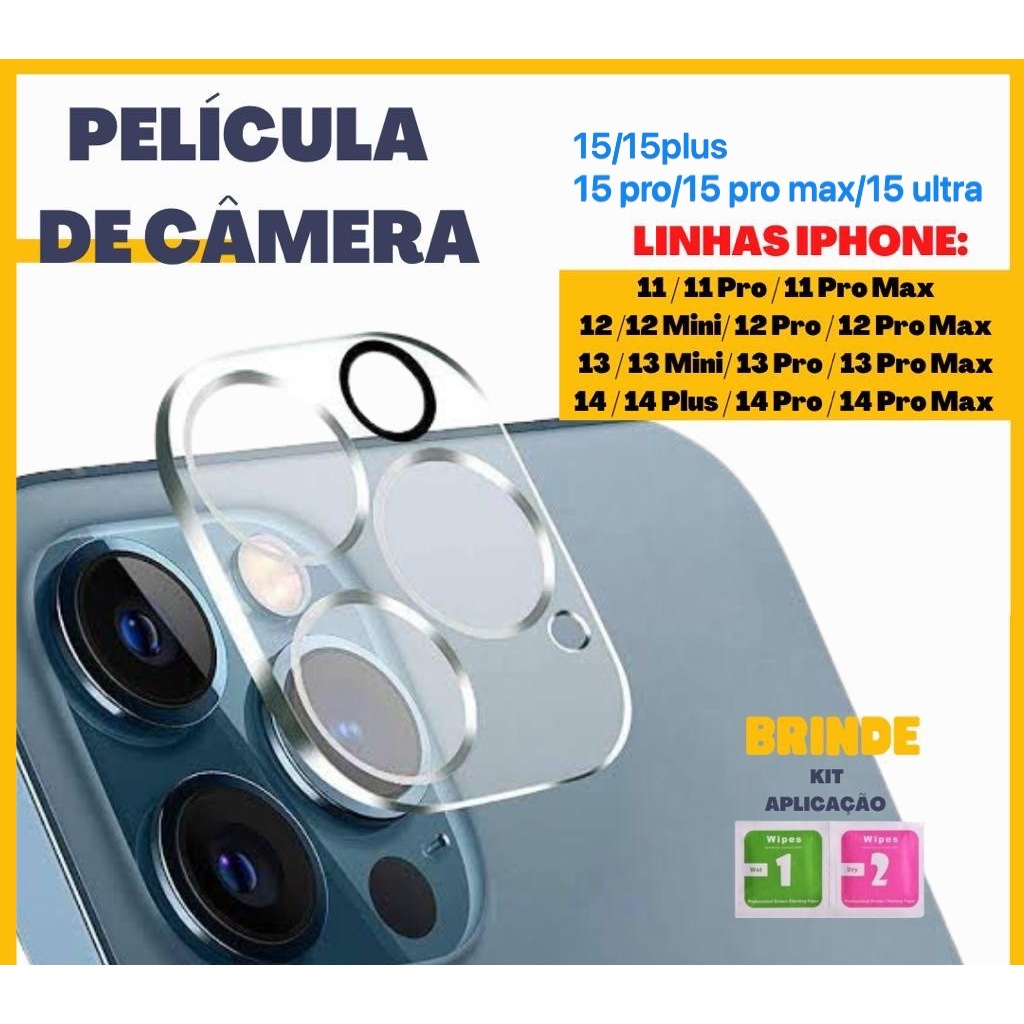 Película Câmera Traseira Lente de vidro Protege para iP11 iP 11 Pro ...