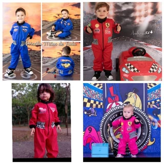 Fantasia corrida Ferrari, Relâmpago Maquin, Hot Whells bebê/infantil Luxo.